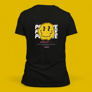 Camisa poliéster/dry fit Estampa cara feliz - Products