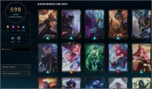 Conta LoL unranked nível 298 / Full champs e 599 skins - League of Legends