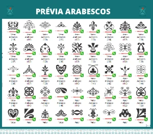 Pack 7.654 Arabescos Florais Vetorizados Para Corel Draw - Outros
