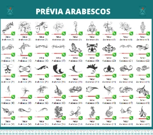 Pack 7.654 Arabescos Florais Vetorizados Para Corel Draw