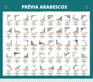 Pack 7.654 Arabescos Florais Vetorizados Para Corel Draw - Outros