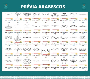 Pack 7.654 Arabescos Florais Vetorizados Para Corel Draw - Outros
