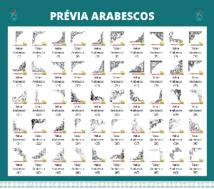 Pack 7.654 Arabescos Florais Vetorizados Para Corel Draw - Outros