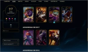 Conta lol level 80 27 skins (14 legado) Bronze II 7 vitórias - League of Legends