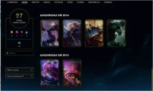Conta lol level 80 27 skins (14 legado) Bronze II 7 vitórias - League of Legends