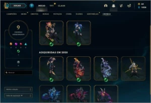 Conta league of legends + 190 skins LOL
