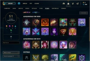 Conta unranked lv 21 com 7 skins e 9 champs + 1 Mitica - League of Legends LOL
