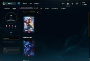 Conta unranked lv 21 com 7 skins e 9 champs + 1 Mitica - League of Legends LOL