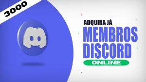 Discord 3000 Membros Online - Redes Sociais
