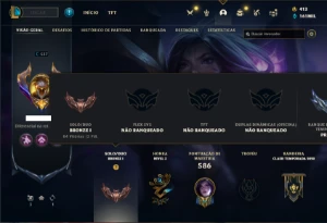 Conta bronze 1 com TODOS os champs e 261 Skins ( MAIN ADC ) - League of Legends LOL