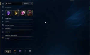 Conta Platina 1 57% de winrate com 6 skins - League of Legends LOL