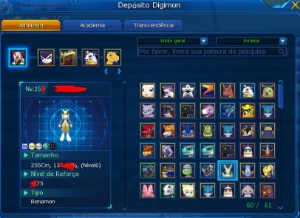 Conta com OX  Mid-End Game LA Omega - Digimon Masters Online DMO