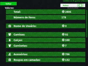 Conta Roblox 2806 robux gastados