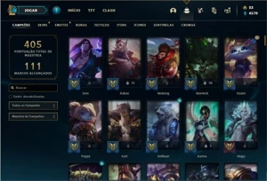 Conta prata 2 com 145 Champs e 165 Skins + 1 Prestigio - League of Legends LOL