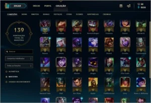 Conta lol gold 4 6 Skins + Emotes - League of Legends