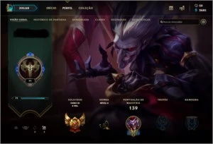 Conta lol gold 4 6 Skins + Emotes - League of Legends