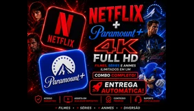 Netflix + Paramount - Mais Brinde (Entrega Automatica)