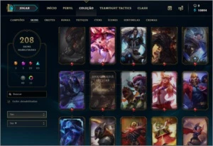 CONTA 208 SKINS - AVALIADA EM MAIS DE 4500 - League of Legends LOL