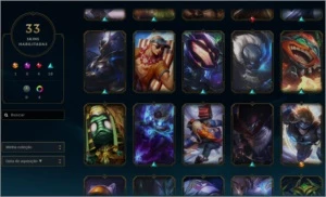 Conta league of legends GOLD 4 33 skins LOL