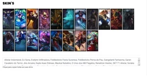 Conta Unranked com 55 Champs e 20 Skins - League of Legends LOL
