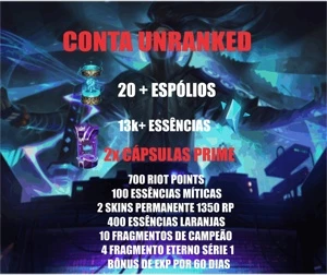 Conta unranked/SMURF - League of Legends LOL