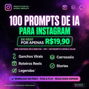 100 Prompts de IA para Instagram - Crie Conteúdo em 5 Minuto - Outros