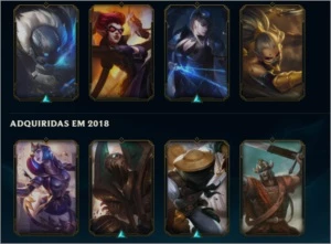 conta terminou platina 3, 21 skins, 75 campeões - League of Legends LOL