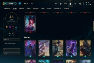 Ouro 4 com 65 Champs e 46 Skins ( MAIN SUP / ADC ) - League of Legends LOL