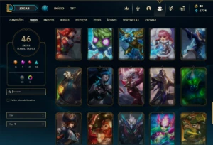 Ouro 4 com 65 Champs e 46 Skins ( MAIN SUP / ADC ) - League of Legends LOL