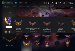Ouro 4 com 65 Champs e 46 Skins ( MAIN SUP / ADC ) - League of Legends LOL