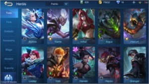 CONTA LENDA COM 75K DE OURO+33 HEROIS+19 SKINS - Mobile Legends