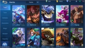 CONTA LENDA COM 75K DE OURO+33 HEROIS+19 SKINS - Mobile Legends