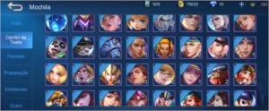 CONTA LENDA COM 75K DE OURO+33 HEROIS+19 SKINS - Mobile Legends
