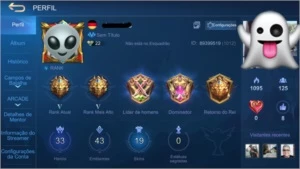 CONTA LENDA COM 75K DE OURO+33 HEROIS+19 SKINS - Mobile Legends