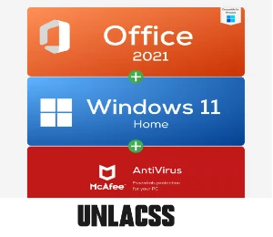 Office Professional Plus 2021 + Windows 11 pro +McAfee AV