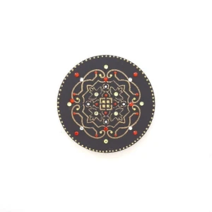 Mandala Indiana Preta - Artesanato e Personalizados