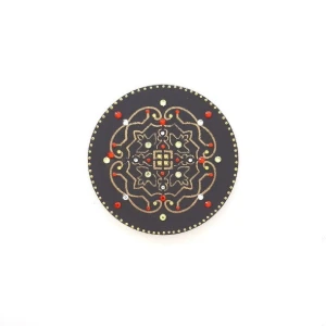 Mandala Indiana Preta - Artesanato e Personalizados
