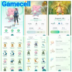Conta Pokémon GO Lv 33 Time Mystic Premium