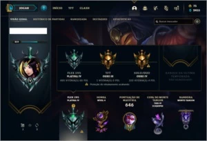 Conta ouro 4 com 150 champs e 124 skins + 1 Prestigio - League of Legends LOL