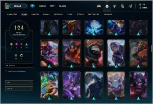 Conta ouro 4 com 150 champs e 124 skins + 1 Prestigio - League of Legends LOL