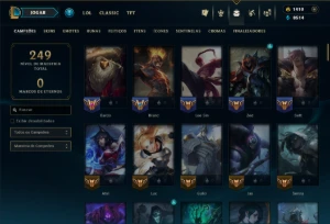 Conta Platina 3 com 110 Champs e 57 Skins +1400 RP - League of Legends LOL