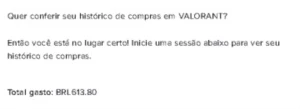 Conta de Valorant com 600 Reais em skins