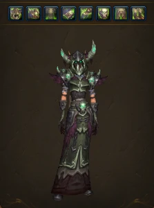 Set transmog wow - armadura de tecido para Warlock- set N4 - Blizzard