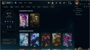 Conta lol dez/2012 sem ban, 411 skins e todos os campeões - League of Legends