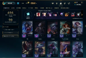 Unranked com TODOS os champs e 269 Skins ( JG / MID ) - League of Legends LOL