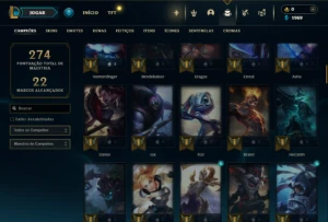 Platina 3 com 105 Champs e 45 Skins - League of Legends LOL