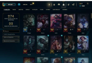 Platina 3 com 105 Champs e 45 Skins - League of Legends LOL