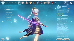 Conta Genshin Impact 10 personagens 5 ⭐ AR 56