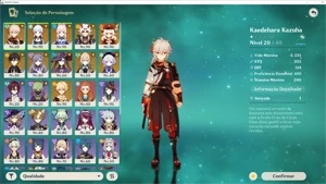 Conta Genshin Impact 10 personagens 5 ⭐ AR 56