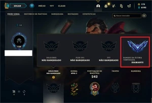 Conta unranked (EX DIAMANTE) com 91 Champs e 94 Skins - League of Legends LOL